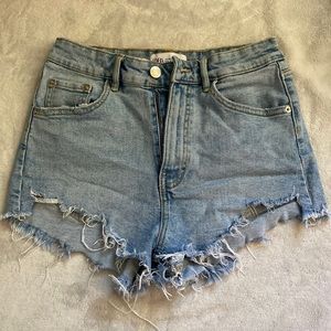 Zara Light Denim Jean Shorts